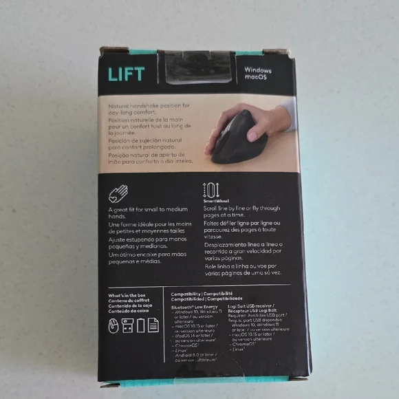 Logitech Lift Vertical Ergonomic Mouse - GRAPHITE - Picture 2 of 9